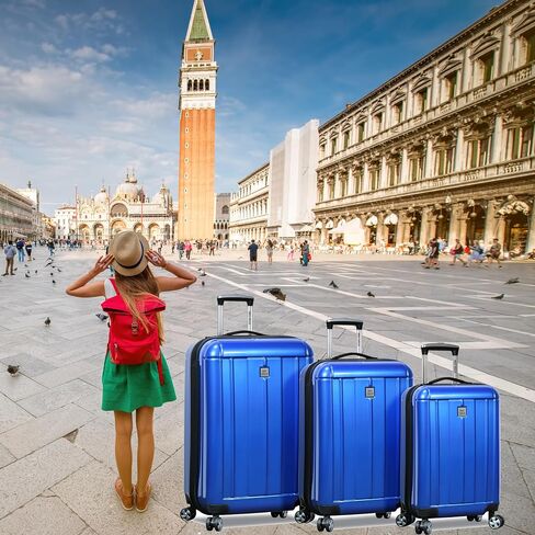 World Traveler Contour 3-Piece Hardside Spinner Luggage Set with TSA Lock, Apple Green, One Size in Saudi Arabia