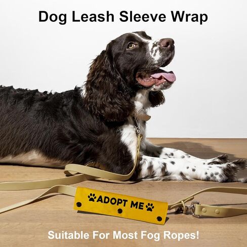 YROVWENQ Nervous Rescue Please Approach Slowly Yellow Sleeve - Funny Dog Leash Wrap for Dogs in Kuwait