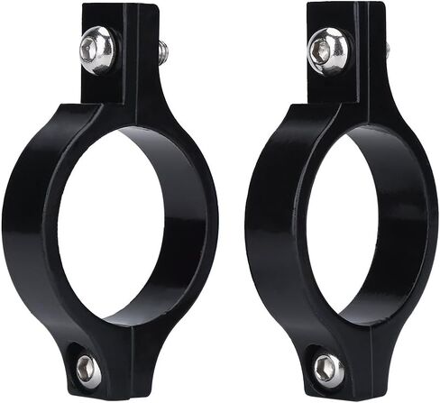 2Pcs Motorcycle Headlight Brackets, Keenso Universal Aluminum Alloy Motorcycle Headlight Fork Mounting Brackets 39mm 41mm (Black) in Saudi Arabia