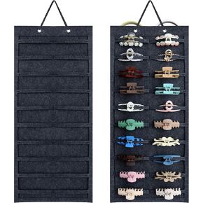SMUK Hanging Hair Claw Clip Organizer, Large and Small Hair Clip Storage Display for Thick Hair On Wall, Door, Wardrobe, Claw Clip Hair Bows Holder Organizer for Baby Girls and Teen Girls