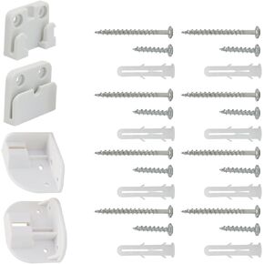 GRENFU Retractable Baby Gate Replacement Parts Kit Extra Wide Baby Gate Wall Mount Large Dog Gate Full Set Accessories Extra Long Baby Gate Hardware with Brackets, Latches, Hooks, Screws, Black