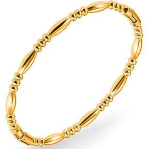 Jude Jewellers الفولاذ المقاوم للصدأ كلاسيكي عادي الخرز قطرة الماء نمط مفتوح المشبك الإسورة سوار in Kuwait