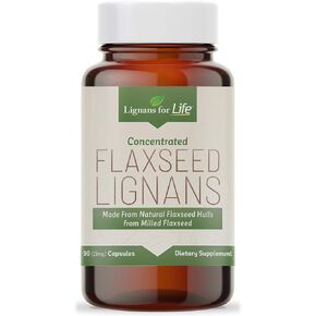 Lignans For Life Flaxseed Lignans for Dogs + SDG Lignans from Flaxseed Hulls, 25mg - 90 Capsules