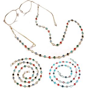 EJOQSON Beaded Eyeglass Chain for Women Glasses String Strap Mask Lanyard Reading Eyewear Retainer Eye Glass Holder Necklaces