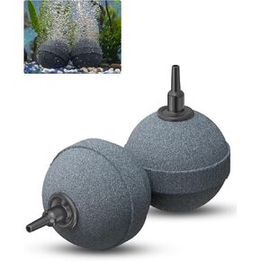 Pawfly Aquarium Air Stone Bubbler 2 Inch Ball-Shape Bubble Release Tool Oxygen Diffuser for Air Pumps Fish Tanks Buckets Ponds and DWC Reservoirs, 4 Pack
