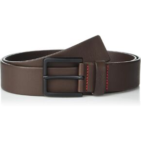 HUGO mens Matte Buckle Smooth Leather BeltBelt