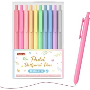Shuttle Art Retractable Mild Gel Ink Pens, 22 Pack Black Ink Pens, Cute Pens 0.5mm Fine Point Soft Barrel for Writing Journaling Taking Notes School Office Home