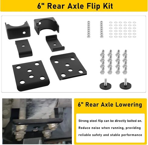 طقم Camoo 6 بوصات لخفض المحور الخلفي C وFlip لـ Chevy Silverado & GMC Sierra 1500 1999-2006 شاحنات كلاسيكية 1/2 طن مع 6 عجلات لخفض المحور الخلفي، DAC728+DAC730 (CA78) in Saudi Arabia