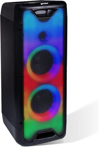 مكبر صوت محمول للحفلات من جيميني GLS-550 - قوة عالية 800 وات، تأثيرات إضاءة LED، بث بلوتوث من فئة هاي فاي، بطارية طويلة الأمد، تتضمن ميكروفون وجهاز تحكم عن بعد in Kuwait