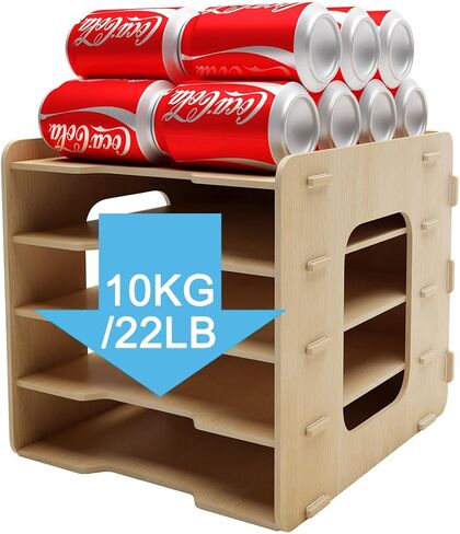 PUNCIA 7 طبقات طولية منظم ورق مكتب خشبي لمكتب سطح المكتب حامل الملفات علبة الرسائل حرف A4 فارز الورق وثيقة كتاب مجلة البريد تخزين الرف الرف منظم الأدب in Kuwait