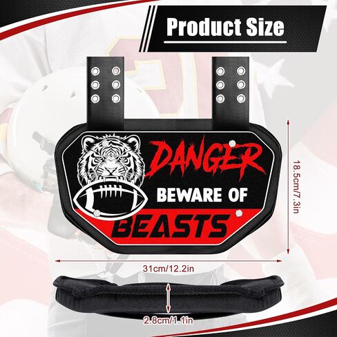 Liliful Football Back Plate Lower Back Pads for Football Players with High Impact Foam Backing Adult Backplate Football for Fall Sports Shoulder Pads Adult Rear Protector (Football) in Saudi Arabia