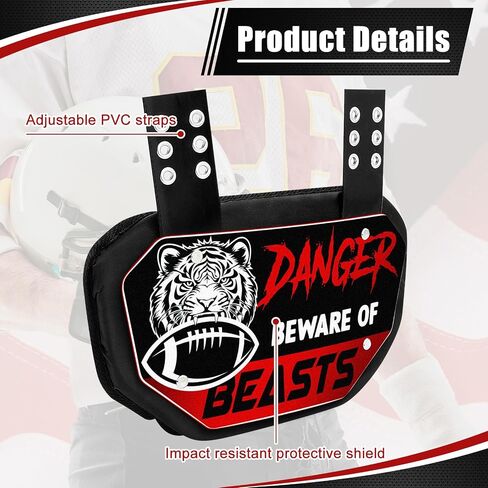 Liliful Football Back Plate Lower Back Pads for Football Players with High Impact Foam Backing Adult Backplate Football for Fall Sports Shoulder Pads Adult Rear Protector (Football) in Saudi Arabia