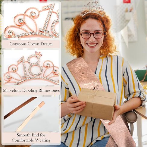 Tihebax 30th Birthday Decorations for Her, 30th Birthday Sash and Crown Tiara, 30th Birthday Candles, Birthday Cake Toppers, 30th Birthday Gifts 30th Birthday Decorations for Women Fabulous 30th Sash in Kuwait