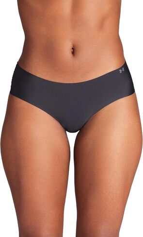 Under Armour Women's Pure Stretch No Show Hipster, 3-Pack Microfiber Underwear, Black-Core, X-Small in Kuwait