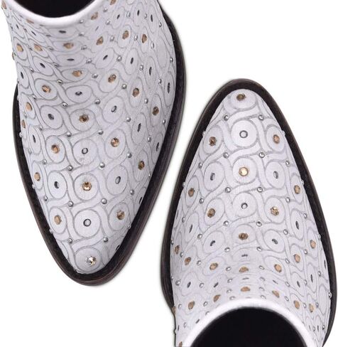 Cuadra Women's Leather Bootie with Swarovski Crystals and Zipper in Saudi Arabia