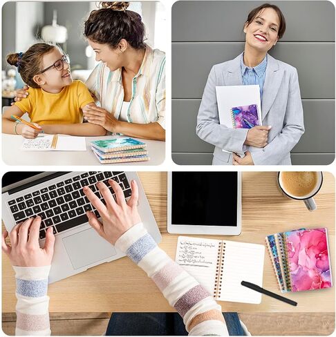 Koogel 4PCS Mini Spiral Notepads A6, Small Notebook Journal Marbleized Pocket Notebooks College Ruled Notepads for Women Gift Office School Supplies in Saudi Arabia