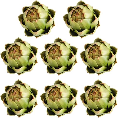 Large Green Artificial Artichokes Fruits - Fake Fruits and Realistic Vegetables for Kitchen Bowl and Vase Filler Decorations (4) in Saudi Arabia