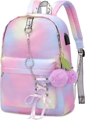 حقيبة ظهر مدرسية على شكل نمر مرقط للفتيات حقيبة ظهر مدرسية حقيبة كتب حقيبة ظهر لطيفة للسفر للفتيات المراهقات والنساء (أسود) in Kuwait