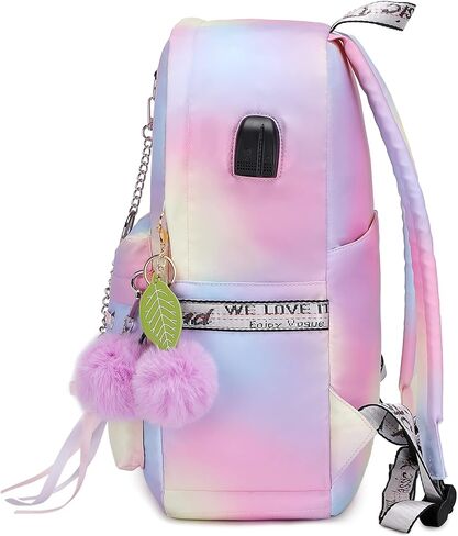 حقيبة ظهر مدرسية على شكل نمر مرقط للفتيات حقيبة ظهر مدرسية حقيبة كتب حقيبة ظهر لطيفة للسفر للفتيات المراهقات والنساء (أسود) in Kuwait