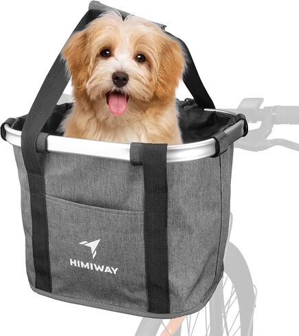 Himiway Bike Bag 4.6L Bike Handlebar Bag with Foldable TPU Phone Holder 6.0-7.0" Bike Bag with Bottle Mesh Bag Bicycle Front Handlebar Bag IP65 Waterproof Handlebar Bags with Quick Release Design in Saudi Arabia