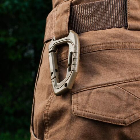 M-Tac Military Plastic Tactical Carabiners - Multi Purpose Carabiner Clip Tactical D Ring - Plastic D-Clips Pack of 5 in Kuwait