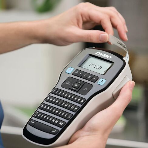 صانع الملصقات Dymo LabelManager 160 | طابعة ملصقات محمولة مع لوحة مفاتيح QWERTY | يشتمل على شريط ملصق D1 باللونين الأبيض والأسود (12 مم) | للمنزل والمكتب in Saudi Arabia