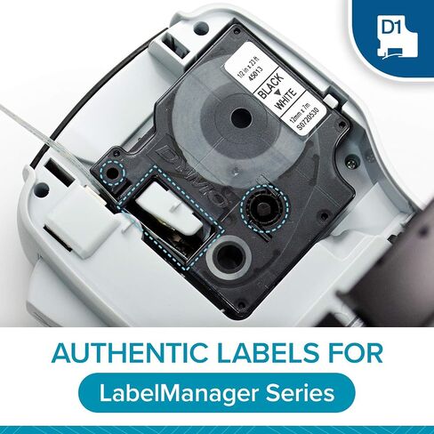 صانع الملصقات Dymo LabelManager 160 | طابعة ملصقات محمولة مع لوحة مفاتيح QWERTY | يشتمل على شريط ملصق D1 باللونين الأبيض والأسود (12 مم) | للمنزل والمكتب in Saudi Arabia