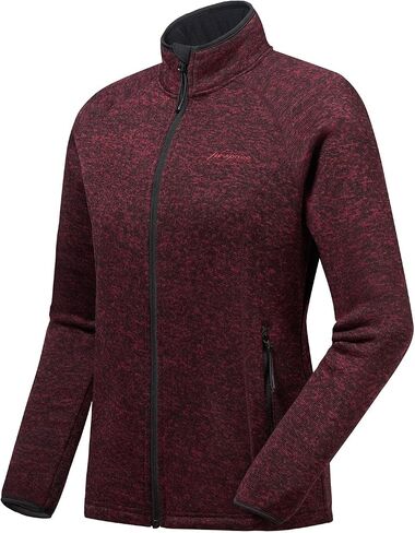 fit space Women's Snowflake Cardigan Sweater Jacket Fleece Lined Long Sleeve Lightweight Full Zip Midlayer in Saudi Arabia
