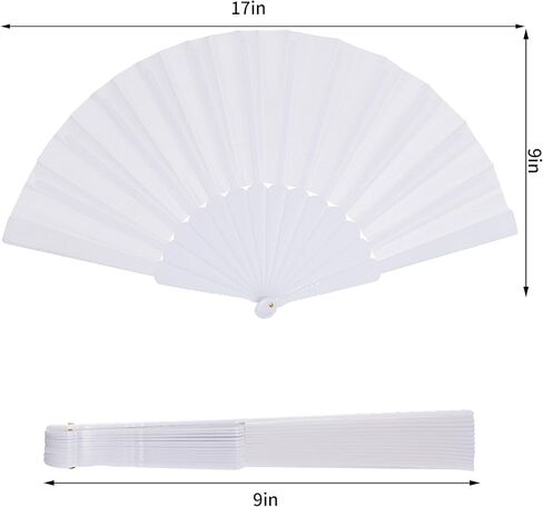 4 Pieces Black Folding Hand Fans Fabric Fans Chinese Japanese Style Summer Handheld Fan for Party, Wedding, Gifts, Wall Decoration,Photographic Props in Saudi Arabia