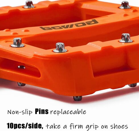Flat MTB Bicycle Pedals Mountain Bike Colored Pedals, Glass-Fiber Nylon Composite Platform Pedal w 9/16" Sealed Cr-Mo Spindle, BMX Gravel Road Bike Pedals Clipless for Adult Women Youth Bikes in Saudi Arabia