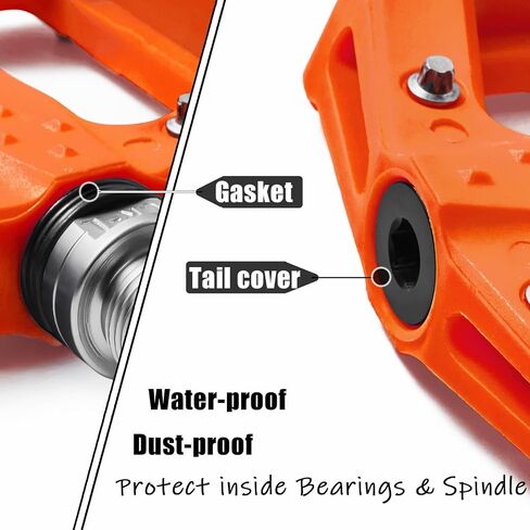 Flat MTB Bicycle Pedals Mountain Bike Colored Pedals, Glass-Fiber Nylon Composite Platform Pedal w 9/16" Sealed Cr-Mo Spindle, BMX Gravel Road Bike Pedals Clipless for Adult Women Youth Bikes in Saudi Arabia