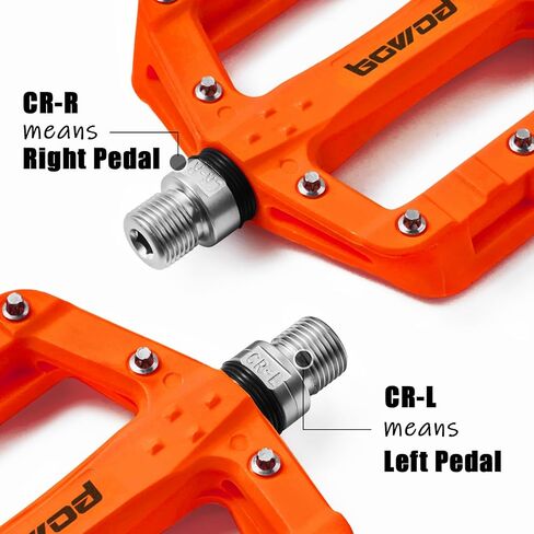Flat MTB Bicycle Pedals Mountain Bike Colored Pedals, Glass-Fiber Nylon Composite Platform Pedal w 9/16" Sealed Cr-Mo Spindle, BMX Gravel Road Bike Pedals Clipless for Adult Women Youth Bikes in Saudi Arabia