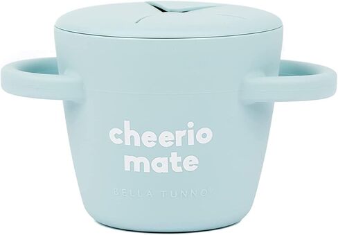 بيلا تونو هابي سناكر - أكواب الوجبات الخفيفة المقاومة للانسكاب للأطفال الصغار والرضع، حاويات الوجبات الخفيفة مصنوعة من السيليكون الخالي من البيسفينول أ، فتحة ناعمة وغطاء قابل للإزالة (مرحبًا بالوجبات الخفيفة) in Kuwait