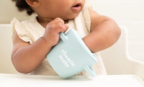 بيلا تونو هابي سناكر - أكواب الوجبات الخفيفة المقاومة للانسكاب للأطفال الصغار والرضع، حاويات الوجبات الخفيفة مصنوعة من السيليكون الخالي من البيسفينول أ، فتحة ناعمة وغطاء قابل للإزالة (مرحبًا بالوجبات الخفيفة) in Kuwait