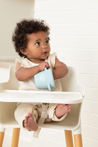 بيلا تونو هابي سناكر - أكواب الوجبات الخفيفة المقاومة للانسكاب للأطفال الصغار والرضع، حاويات الوجبات الخفيفة مصنوعة من السيليكون الخالي من البيسفينول أ، فتحة ناعمة وغطاء قابل للإزالة (مرحبًا بالوجبات الخفيفة) in Kuwait