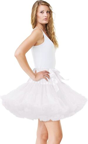 LAurth Women Tutu Skirts 3-Layered Tulle Petticoat Dance Pettiskirts Underskirt Puffy Party Cosplay Skirt in Kuwait