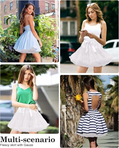LAurth Women Tutu Skirts 3-Layered Tulle Petticoat Dance Pettiskirts Underskirt Puffy Party Cosplay Skirt in Kuwait