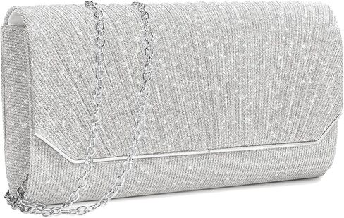 حقيبة يد Pinprin للسيدات للسهرة على شكل ظرف لامع، حقيبة كتف صغيرة أنيقة لحفلات الزفاف وحفلات الزفاف in Kuwait