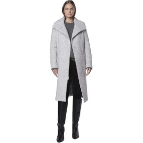 Marc New York by Andrew Marc Women's Asymmetrical Boucle Wool Long Coat