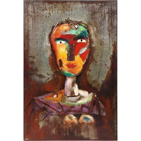 Empire Art Direct Homme 1 Mixed Media Iron Hand Painted Dimensional Wall Art, 60" x 40" x 3.2", Ready to Hang