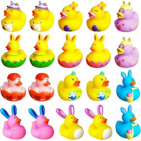 QPEY 20 PCS Valentine’s Day Rubber Ducks Assortment,2 Inch Pink Rubber Ducks for Kids,Valentines Sweetheart Rubber Ducks in Bulk,Rubber Ducks Valentines in Saudi Arabia