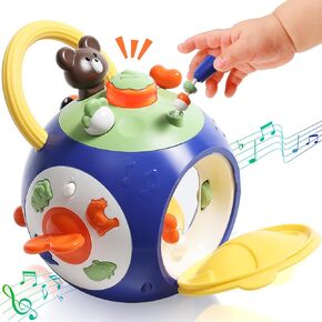 taotaotoys Toddler Toys Activity Cube Interactive Learning Baby Toys 3 6 9 12 Month Montessori Busy Board Autism Sensory Toys Airplane Travel 1 Year Old Girl Boy Birthday Gift