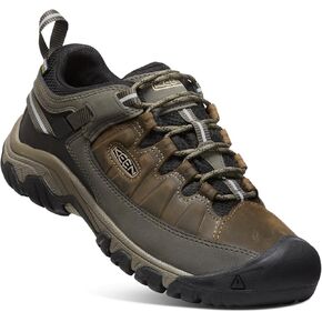 KEEN Men's Targhee 3 Low Height Waterproof Hiking Shoes, Bison/Timberwolf, 9