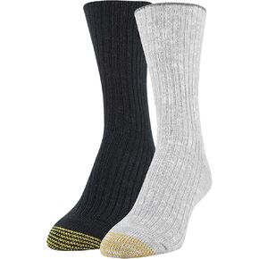 Gold Toe Women's Camp Crew Socks, Oatmeal, Olive, Shoe Size: 6-9
