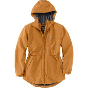 Carhartt Women's Rain Defender Relaxed Fit Lightweight Coat, Blue Surf, Large in Saudi Arabia