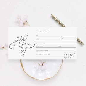 Bliss Collections شهادة هدية فارغة، Hello Gorgeous، قسائم بطاقات وورقية للشركات الصغيرة، وصالونات الشعر، وحانات التجميل، والمطاعم، وبطاقات ثقيلة الوزن مقاس 4 × 9 بوصة (25 شهادة)