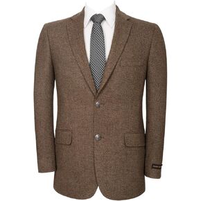 Men's Blazer Sport Coat Classic Fit Wool Blend 2 Button Business Suits Jacket Charcoal