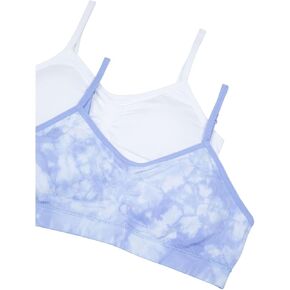 MaidenformGirlsSeamless Ruched Crop With Lace BandBlack/White/BlackLarge