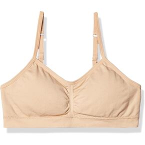 Maidenform Girl Girls' 2 Pack Ruched Bra, Black/White, L in Kuwait