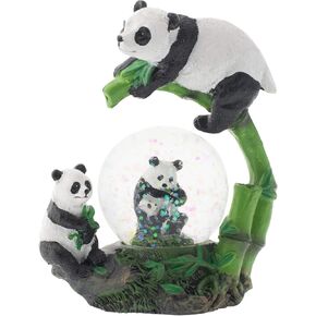 Elanze Designs Giraffe Family on Plains Magical Whimsical Tabletop Dresser Nightstand Figurine Miniature 45MM Sturdy Polyresin Glitter Water Snow Globe Decoration in Kuwait